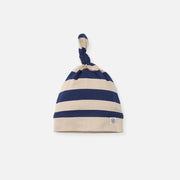 Beanie knot hat in Navy Stripe - UPF 50+