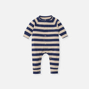 Mono de bebé en Navy Stripe – UPF 50+