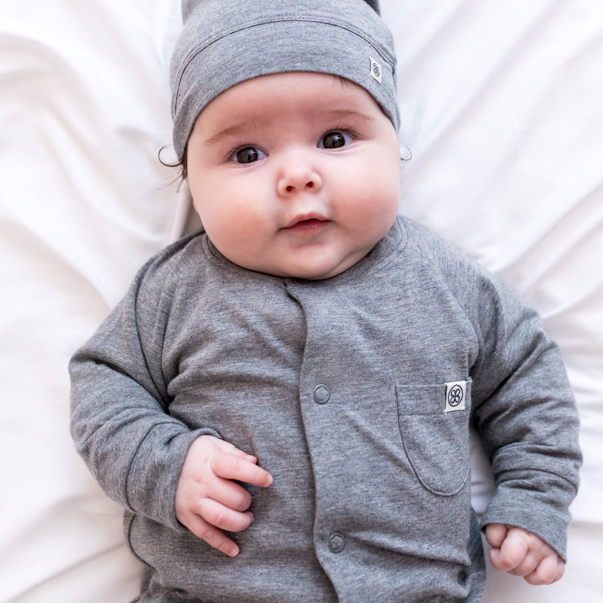 Baby playsuit in Stone Grey - UPF 50+