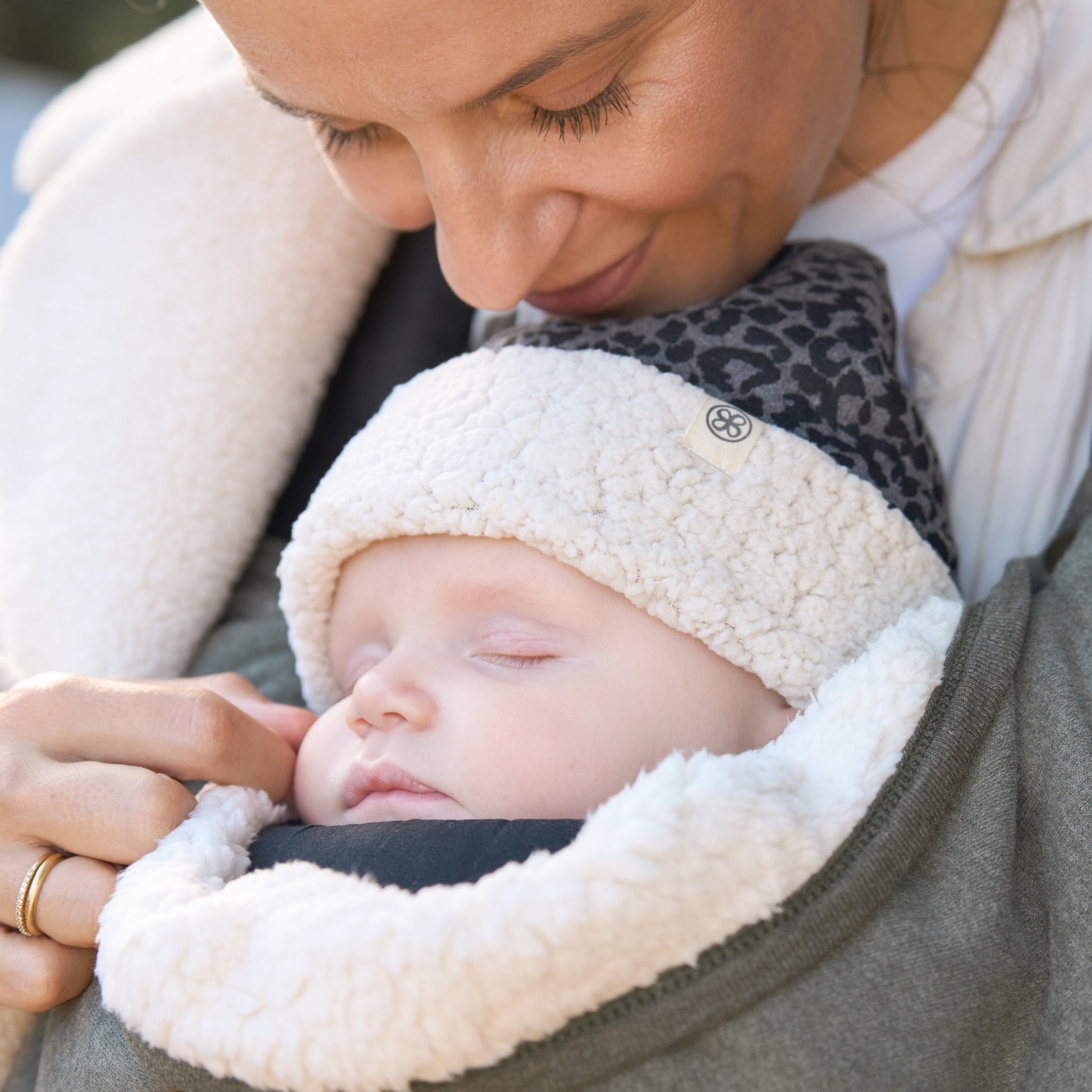 Luipaard beanie muts teddy