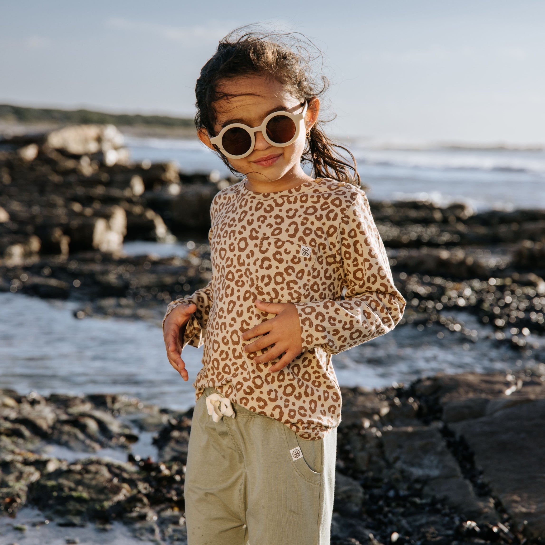 Longsleeve in Leopard Brown - UPF 50+