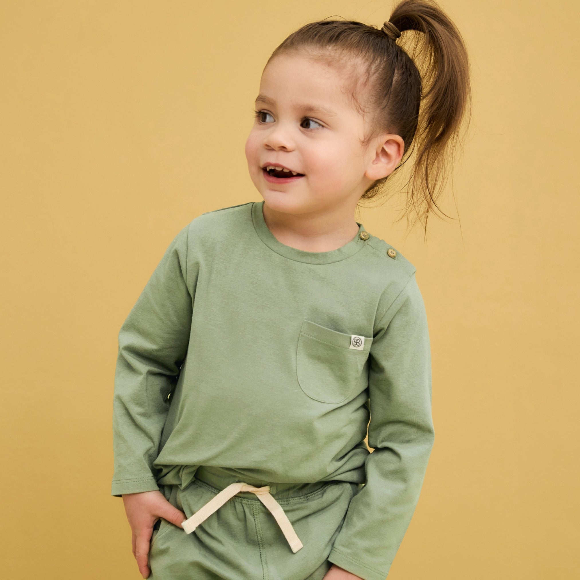 Shirt lange mouw kind - Groen