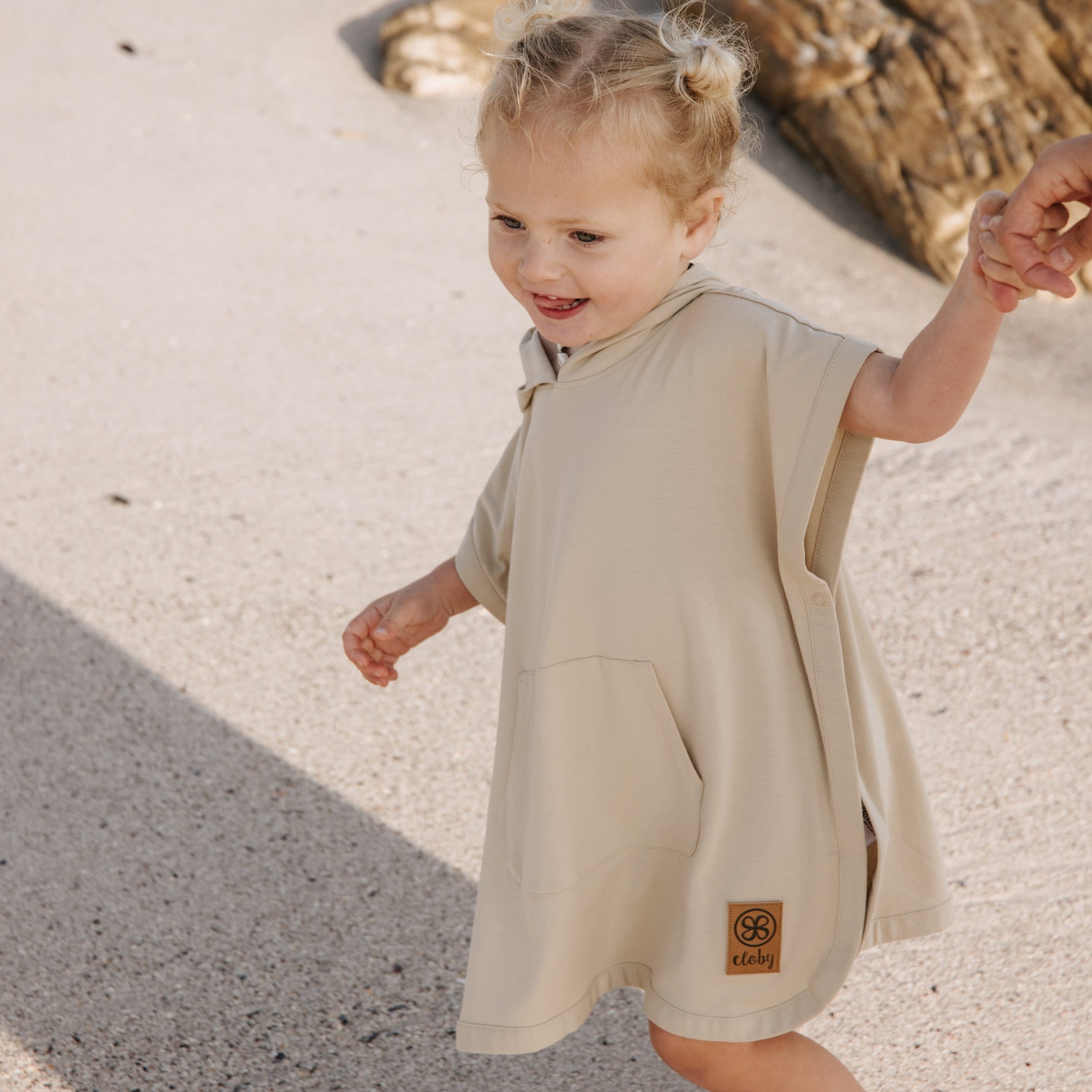 Poncho voor na het zwemmen in Sandy Beach