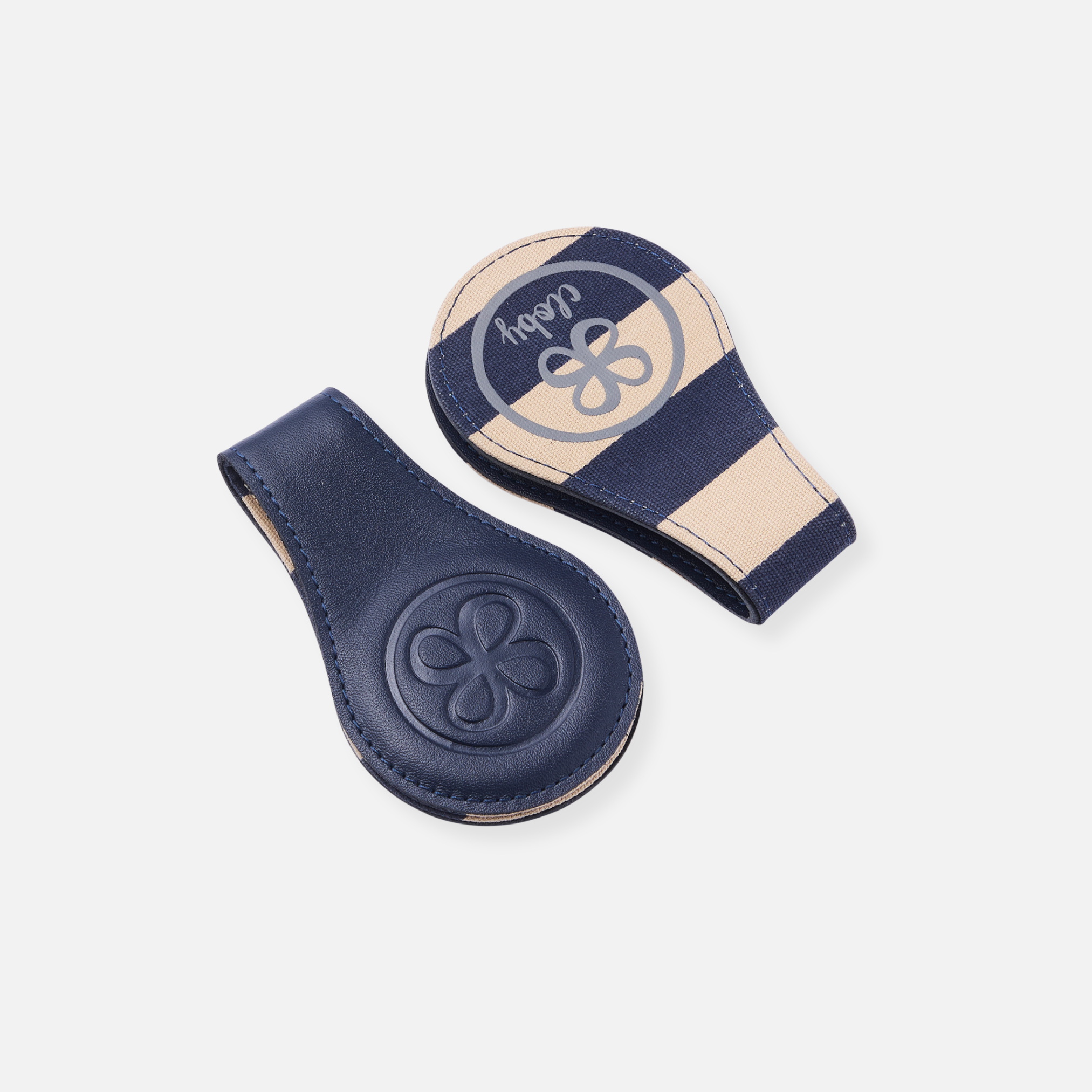 Clips para manta – Navy (cuero)
