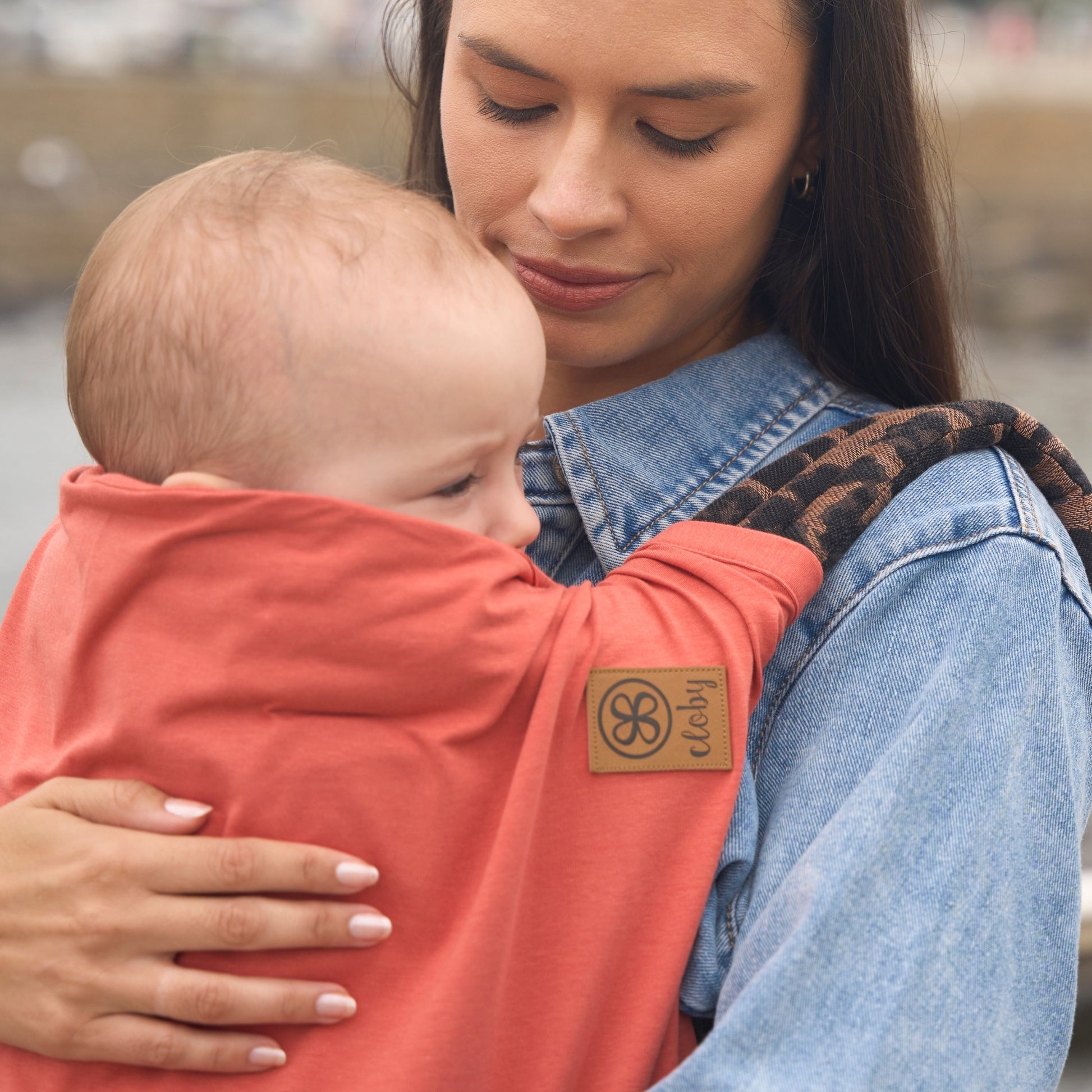 UPF50 swaddle in Spicy Ginger