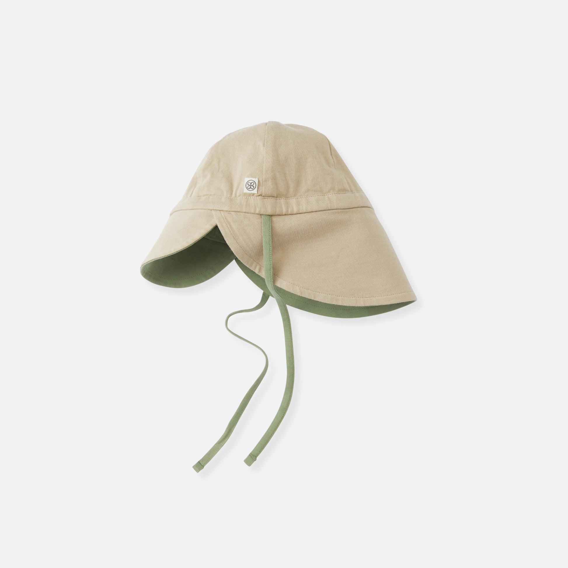 Sandy Beach binnenkant van Olive Green UV zonnehoedje