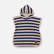 UV Poncho in Navy/Sandy Stripe - UPF 50+